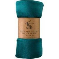 Crossland Grove Rolled Flannel Fleece Teal 1400x1800mm