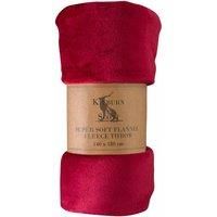 Crossland Grove Rolled Flannel Fleece Red 1400x1800mm