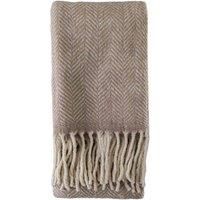 Crossland Grove Wool Throw Taupe 1300x1700mm