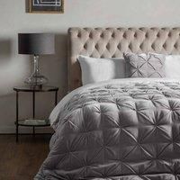 Crossland Grove Chester Opulent Velvet Bedspread Neutral 2200X2400mm