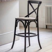 Gallery Direct Palma Stool Black Rattan Set of 2