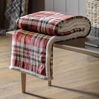 Kilburn & Scott Tartan Sherpa Throw Red