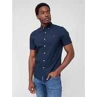 Farah Mens Regular Fit Button-Down Shirt, Lightweight 100% Cotton, Long Sleeve