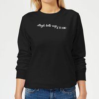 Candlelight Sleigh Bells Ring Are You Listening£ Women's Christmas Jumper - Black - M