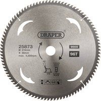 Draper 25873 TCT Circular Saw Blade for Wood, 315 x 30mm, 96T