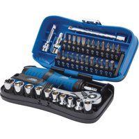 Draper 04713 SBS39 Expert 39pc 1/4" Sq Dr Socket and Bit Set DIY Garage Workshop