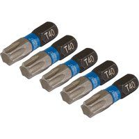 Draper 05497 TX-Star Impact Screwdriver Bits, T40 x 25mm (Pack of 5)