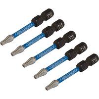 Draper 05651 TX-Star Impact Screwdriver Bits, T15 x 50mm (Pack of 5)