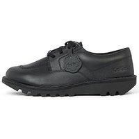 Kickers Kick Lo Tumble Leather Black Shoes