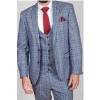 Marc Darcy Blue Abbot Tweed Men's Suit Jacket