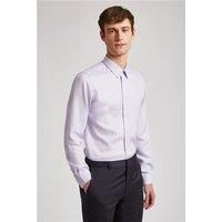 Ted Baker Slim Fit Single Cuff Dalton Lilac Texture Shirt