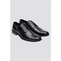 Racing Green Black Derby Style Formal Leather Shoes