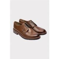 Racing Green Brown Leather Derby Shoe