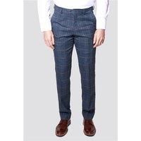 Marc Darcy Scott Blue Tailored Fit Men's Suit Trousers