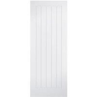 Wickes Geneva Cottage White Primed Solid Core Door - 1981 x 610mm