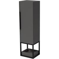 Wickes Rimini Onyx Grey Black Frame Tower Unit - 1250 x 350mm