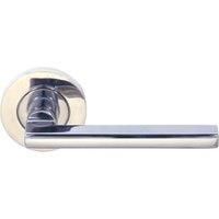 Tokyo Chrome Round Rose Door Handle - 1 Pair