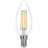 Wickes Dimmable Filament E14 Candle 3.4W Warm White Light Bulb