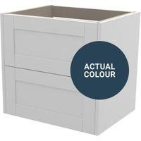 Duarti By Calypso Highwood 600mm Full Depth 2 Drawer Wall Hung Vanity Unit - Twilight Blue