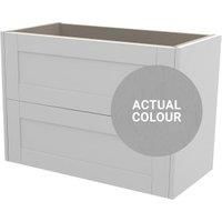 Duarti By Calypso Highwood 800mm Slimline 2 Drawer Wall Hung Vanity Unit - Fossil Grey