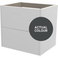 Duarti By Calypso Cascade 600mm Full Depth 2 Drawer Wall Hung Vanity Unit - Midnight Grey