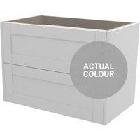 Duarti By Calypso Highwood 800mm Full Depth 2 Drawer Wall Hung Vanity Unit - Fossil Grey