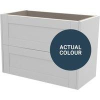 Duarti By Calypso Highwood 800mm Slimline 2 Drawer Wall Hung Vanity Unit - Twilight Blue