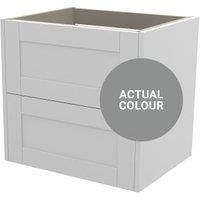 Duarti By Calypso Highwood 600mm Full Depth 2 Drawer Wall Hung Vanity Unit - Twilight Grey