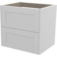 Duarti By Calypso Highwood 600mm Full Depth 2 Drawer Wall Hung Vanity Unit - Matt White