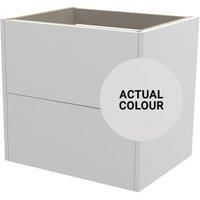 Duarti By Calypso Cascade 600mm Full Depth 2 Drawer Wall Hung Vanity Unit - Mirror Grey