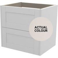 Duarti By Calypso Highwood 600mm Full Depth 2 Drawer Wall Hung Vanity Unit - Taupe