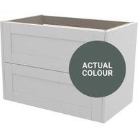 Duarti By Calypso Highwood 800mm Full Depth 2 Drawer Wall Hung Vanity Unit - Woodland Green