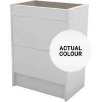 Duarti By Calypso Cascade 600mm Slimline 2 Drawer Floor Standing Vanity Unit - Matt White