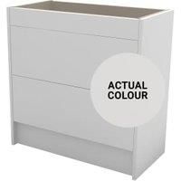 Duarti By Calypso Cascade 800mm Slimline 2 Drawer Floor Standing Vanity Unit - Mirror Grey