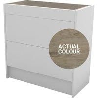 Duarti By Calypso Cascade 800mm Slimline 2 Drawer Floor Standing Vanity Unit - Grey Bark