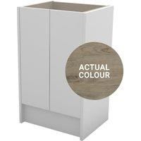 Duarti By Calypso Cascade 500mm Slimline 2 Door Floor Standing Vanity Unit - Grey Bark