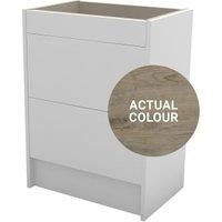 Duarti By Calypso Cascade 600mm Slimline 2 Drawer Floor Standing Vanity Unit - Grey Bark