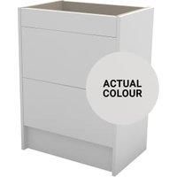 Duarti By Calypso Cascade 600mm Slimline 2 Drawer Floor Standing Vanity Unit - Mirror Grey