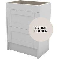 Duarti By Calypso Highwood 600mm Slimline 2 Drawer Floor Standing Vanity Unit - Taupe