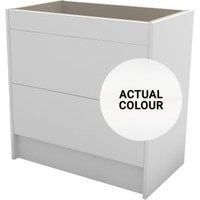 Duarti By Calypso Cascade 800mm Full Depth 2 Drawer Floor Standing Vanity Unit - Mirror White