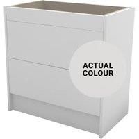 Duarti By Calypso Cascade 800mm Full Depth 2 Drawer Floor Standing Vanity Unit - Mirror Grey