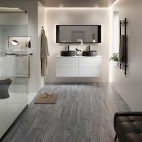 Wickes River Grey Wood Effect Porcelain Wall & Floor Tile - 150 x 600mm