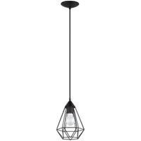 Eglo Tarbes Small 1-Light Geometric Pendant Light - Black