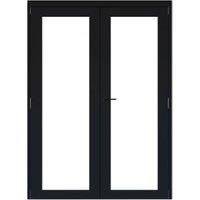 Rohden Black Fully-Finished 1 Light Internal French Door Set - 2010 x 1300mm