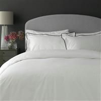 Habitat Cotton 200TC Oxford Edge White Bedding Set - Double