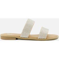 Dune Loyale Diamente Double Strap Sandals - UK 3