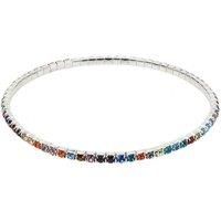 Ankle Tennis Bracelet - Multicoloured! - Silver