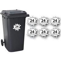 6 Personalised Fun Shaped Bin Stickers - 10 Designs