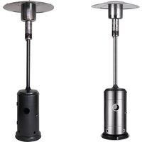 Pyramid Or Mushroom Outdoor Gas Patio Heater - Silver