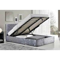 Ottoman Fabric Bed - 4 Sizes & 2 Colours - Silver